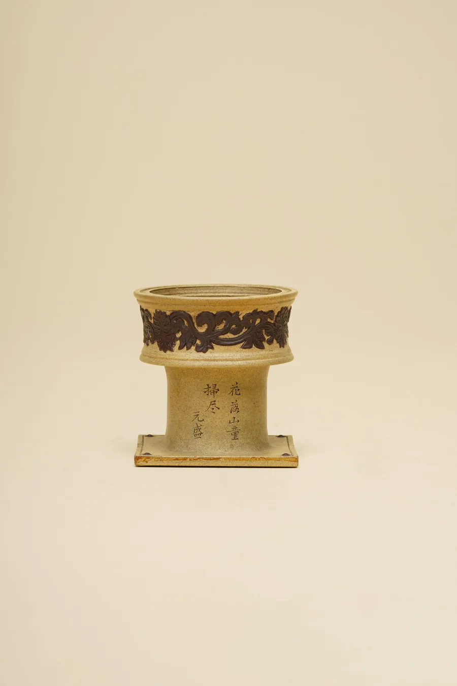 清早期 元盛款 貼花身筒